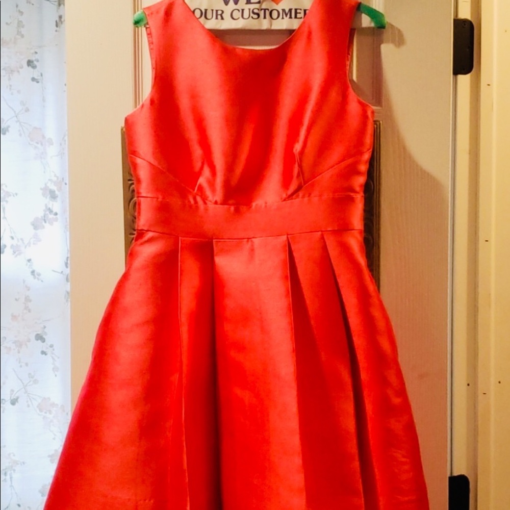 Kate Spade open back silk mini dress with bow